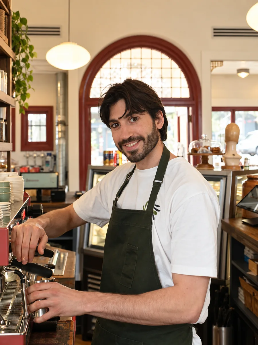 The Stassano team behind the counter